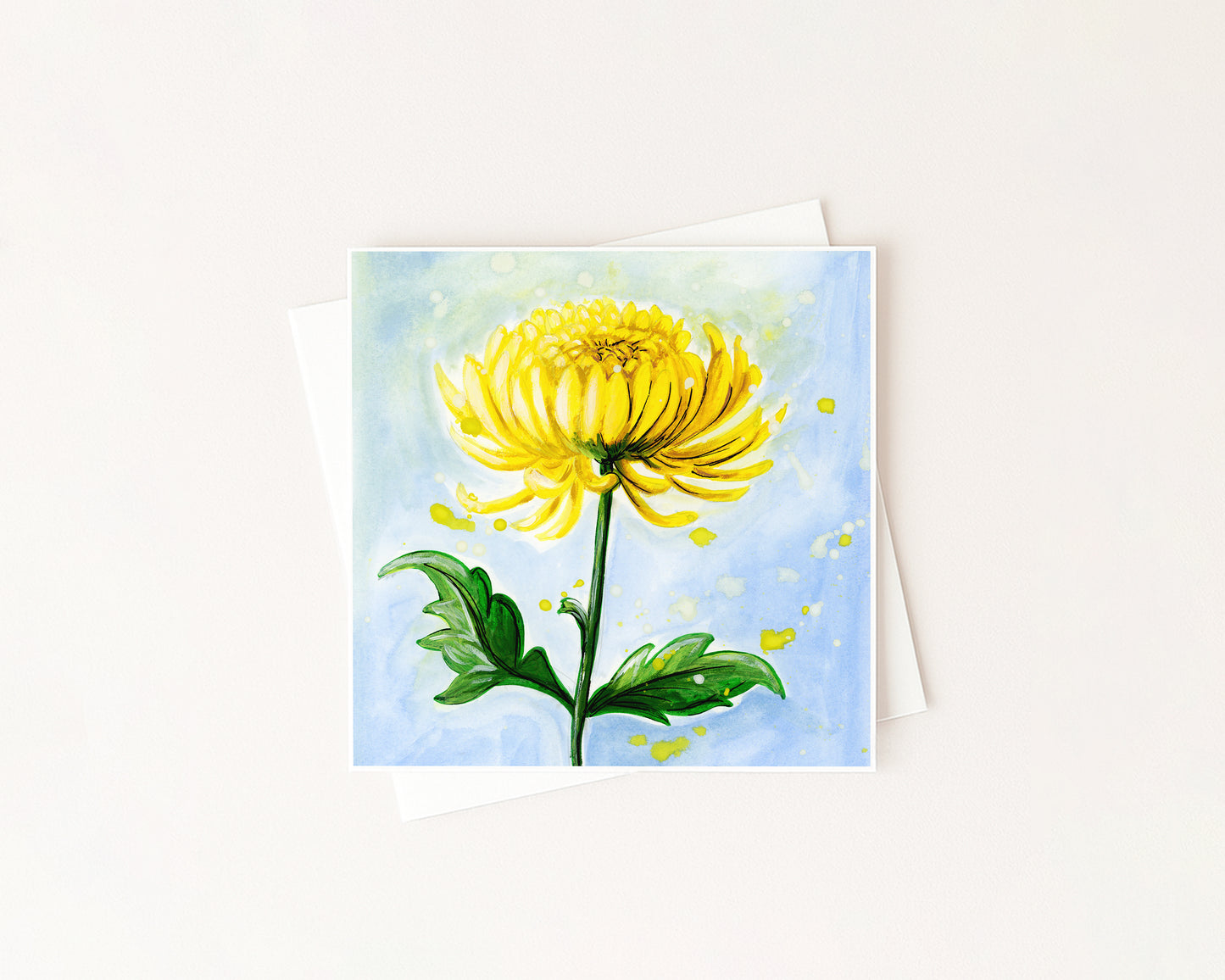 Chrysanthemum Birth Flower Card