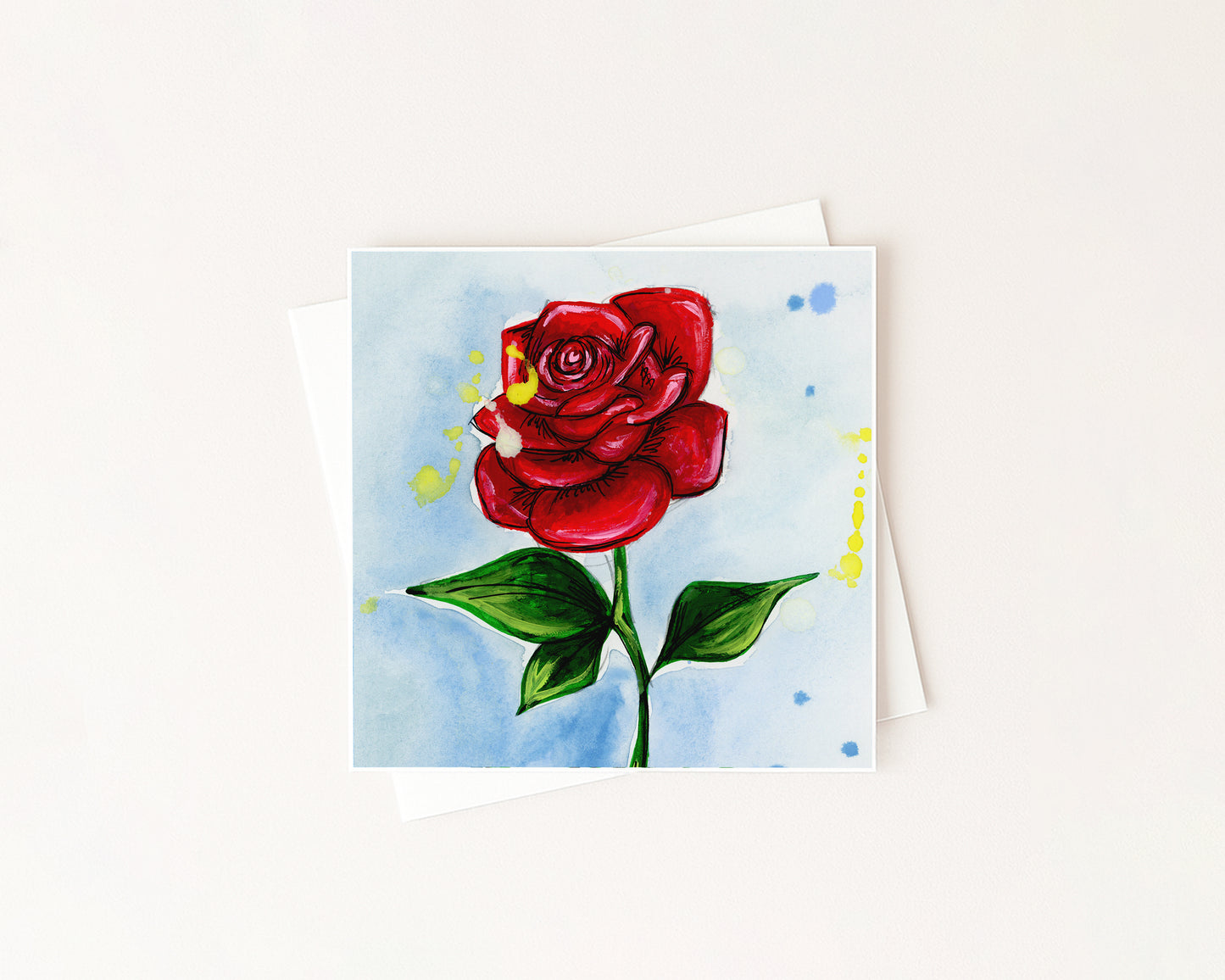 Rose Birth Flower Card