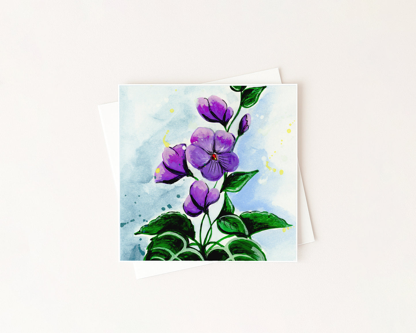 Violet Birth Flower Card