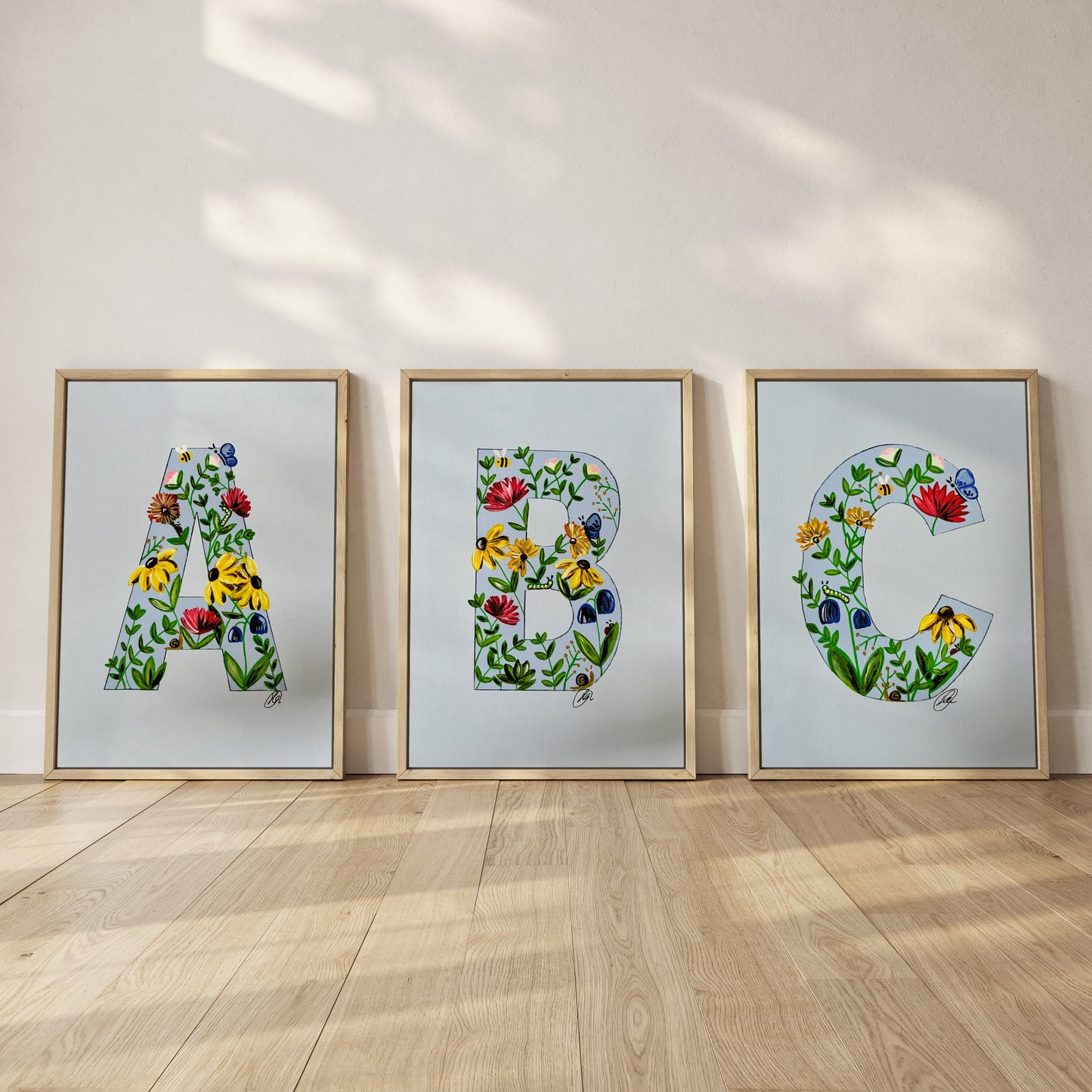 Floral Letter Print
