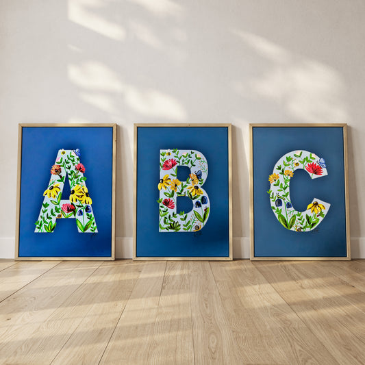 Floral Letter Print
