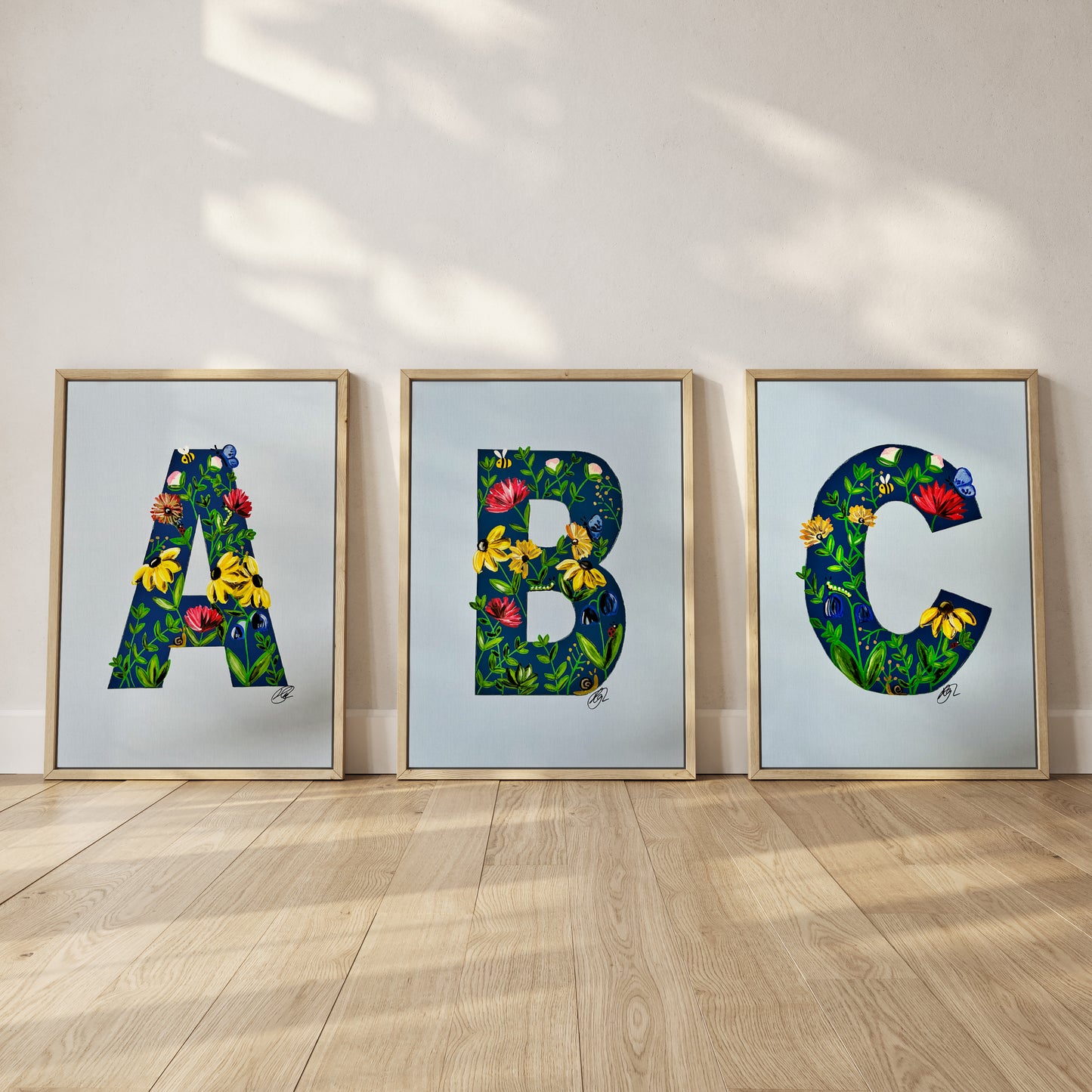 Floral Letter Print