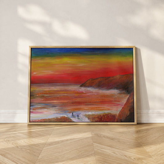 Golden Light hand-painted art print by Daisylion Designs