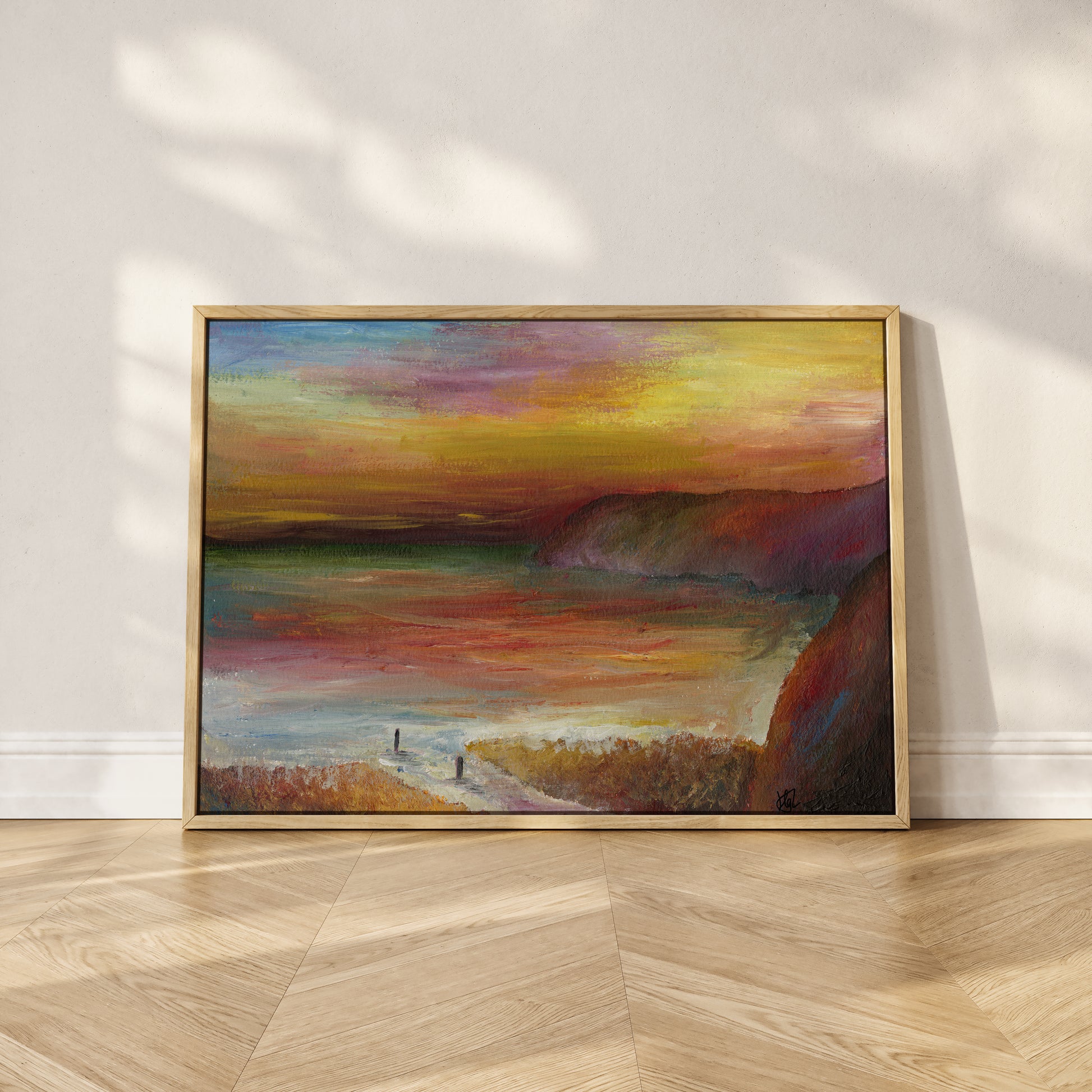 Warm Skies hand-painted art print by Daisylion Designs