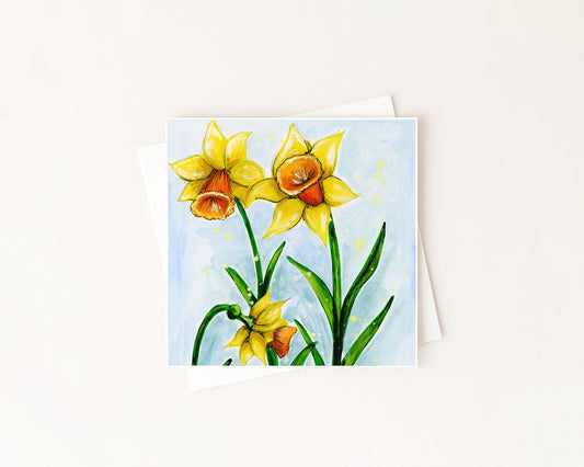 Daffodil Birth Flower Card