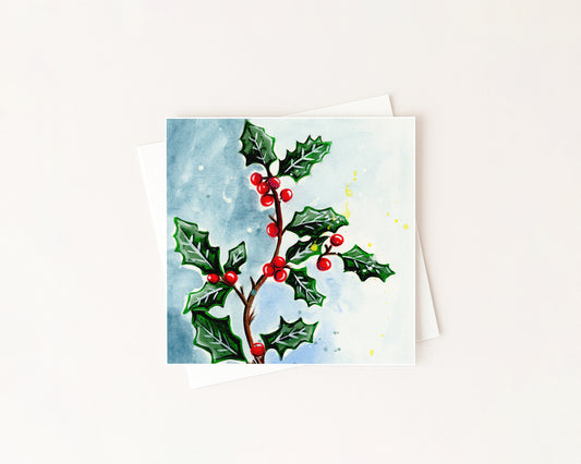 Holly Birth Flower Card