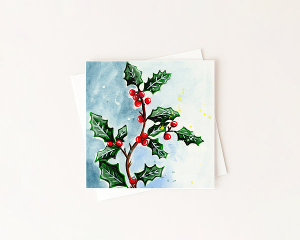 Holly Birth Flower Card