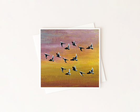 In Flight Card hand-painted art print by Daisylion Designs