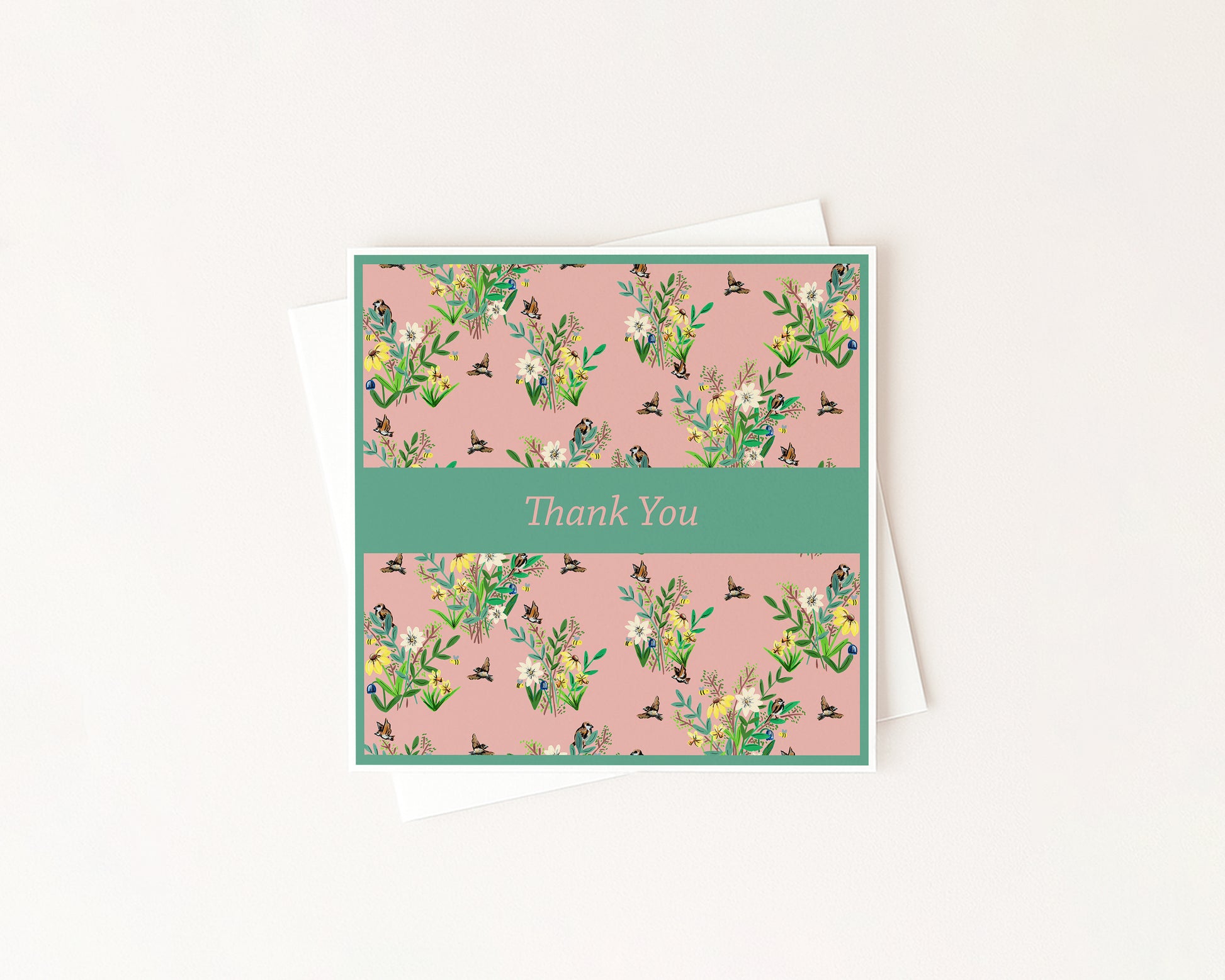 Just A Note To Say' Secret Garden Card hand-painted art print by Daisylion Designs