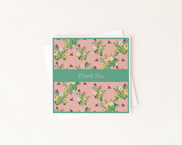 Just A Note To Say' Secret Garden Card hand-painted art print by Daisylion Designs
