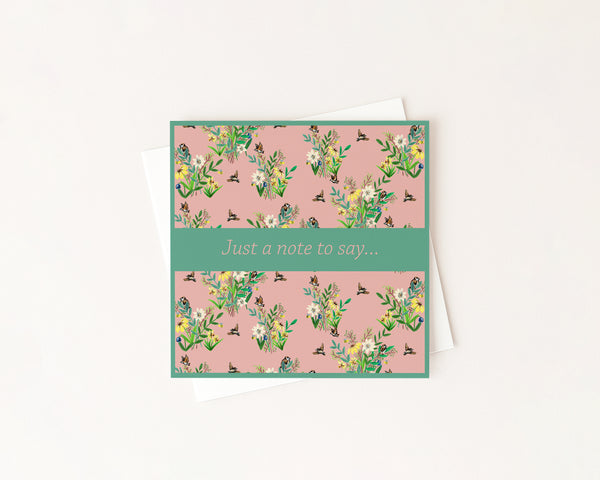 Just A Note To Say' Secret Garden Card