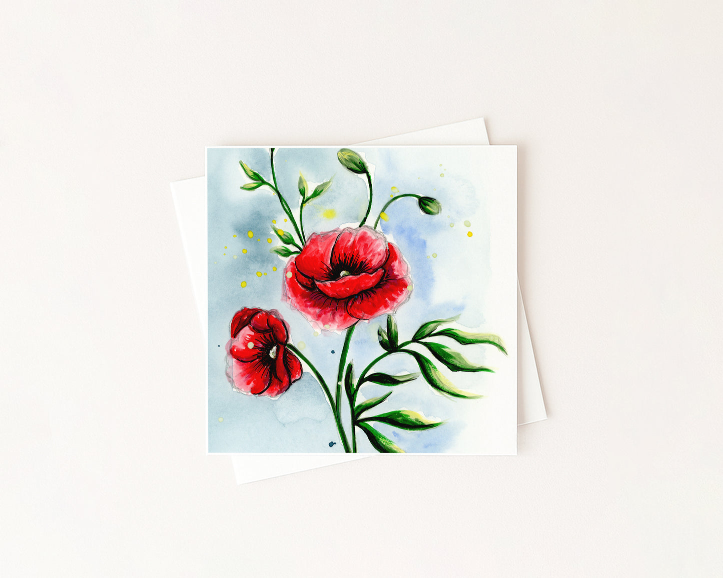 Poppy Birth Flower Card