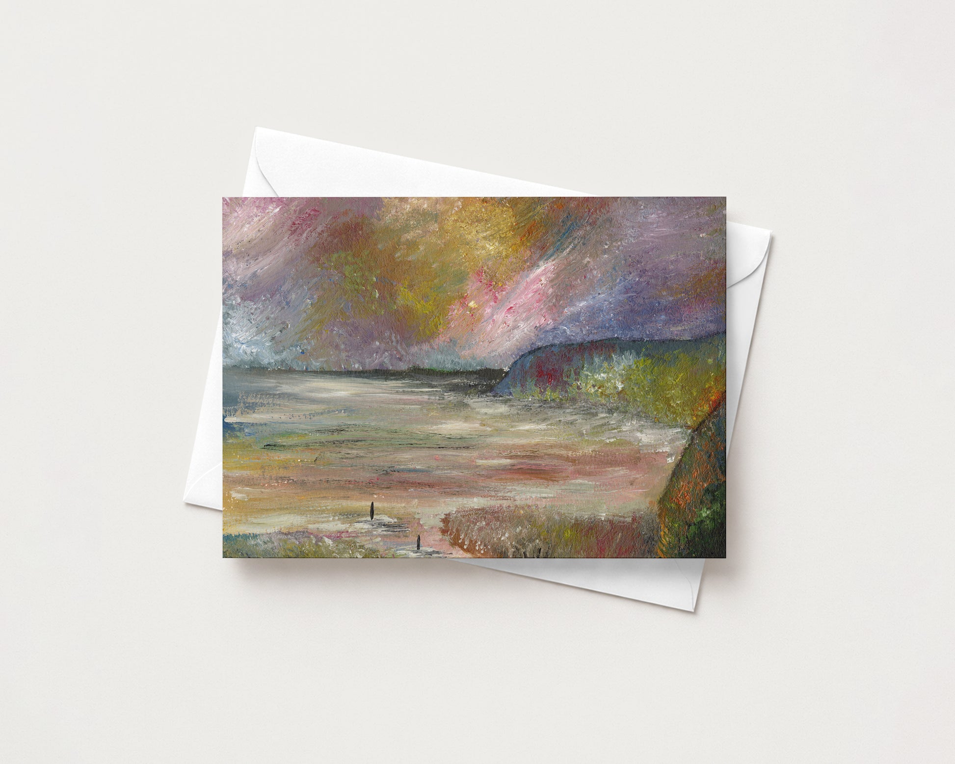 Sugar Plum Skies - Lynmouth Collection Card hand-painted art print by Daisylion Designs