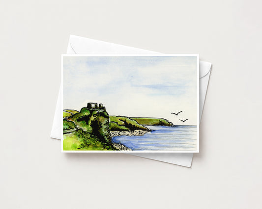 Valley Of The Rocks Card hand-painted art print by Daisylion Designs