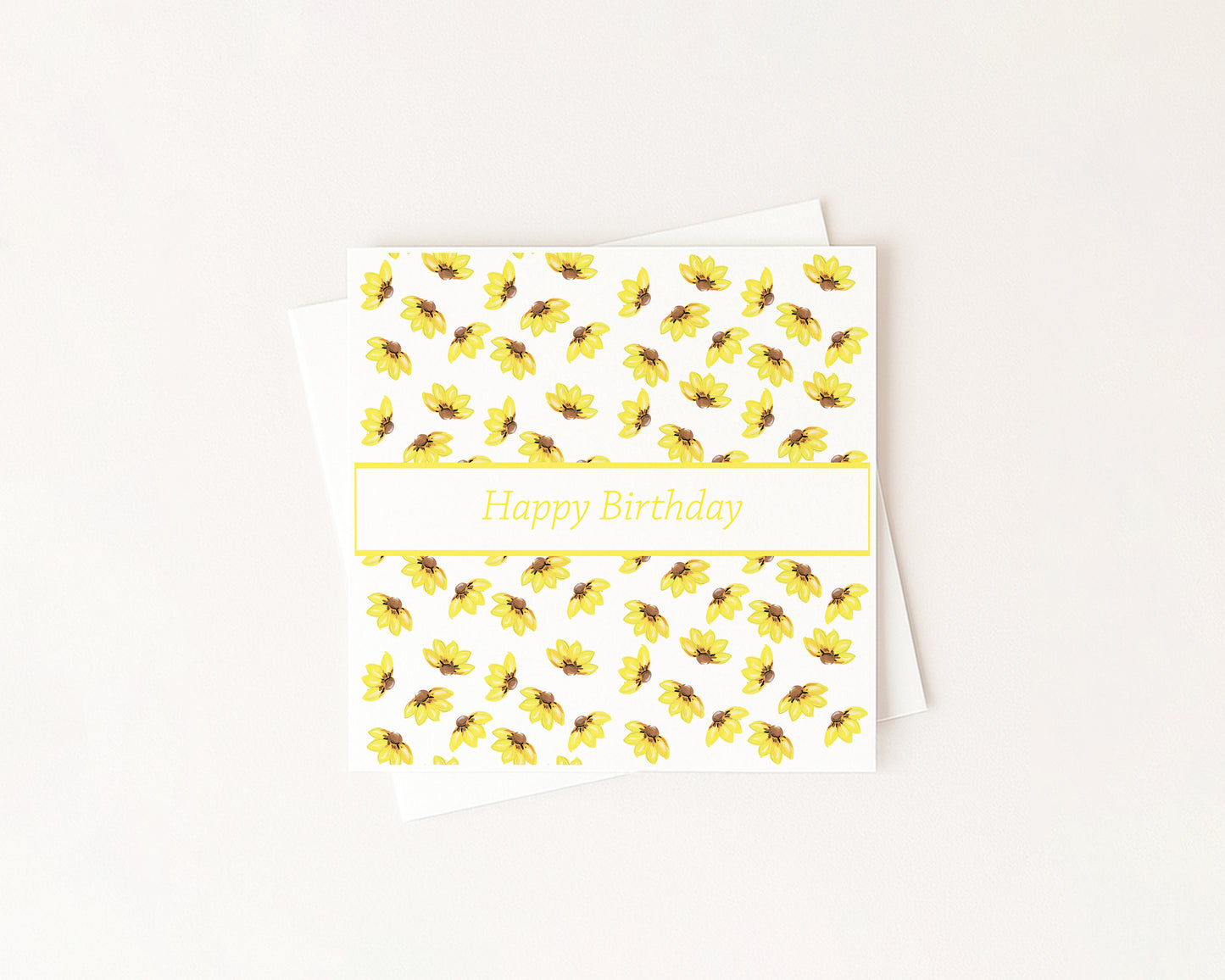 Happy Birthday' Spring Colour Card hand-painted art print by Daisylion Designs
