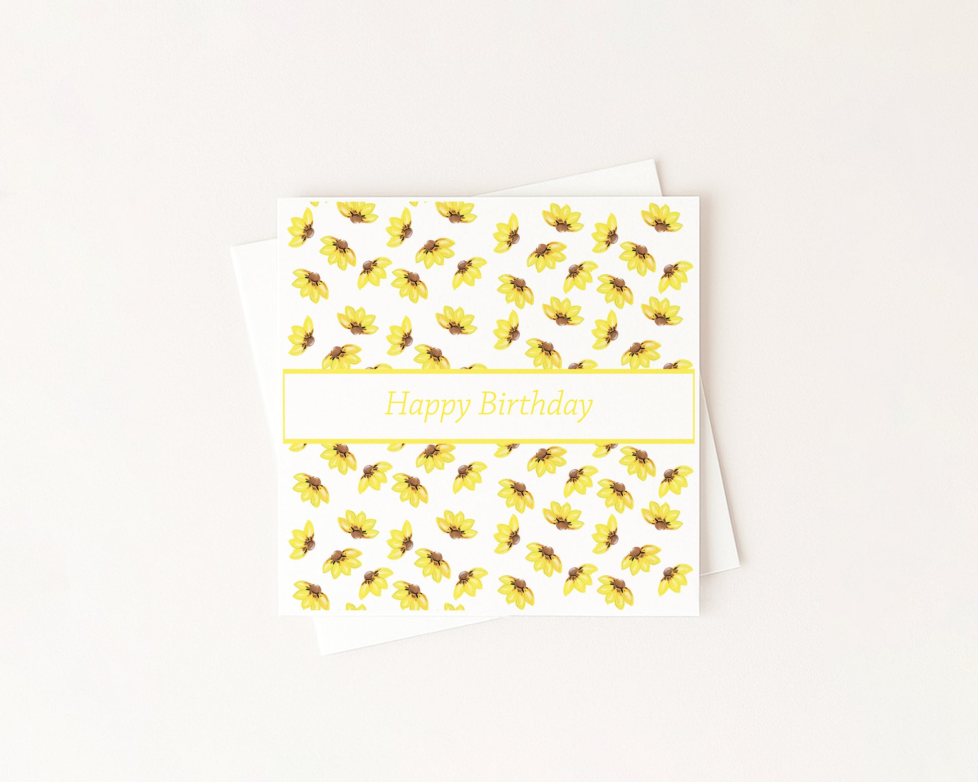 Happy Birthday' Spring Colour Card hand-painted art print by Daisylion Designs